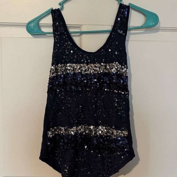 Rue21 Black and Silver Sequin Tank Top - Picture 1 of 5